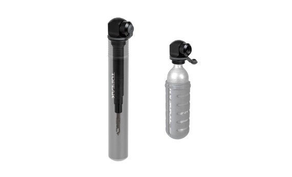 Насос Topeak Two Timer XT комбінований з СО2 8bar алюмінієвий сріблястий 82г