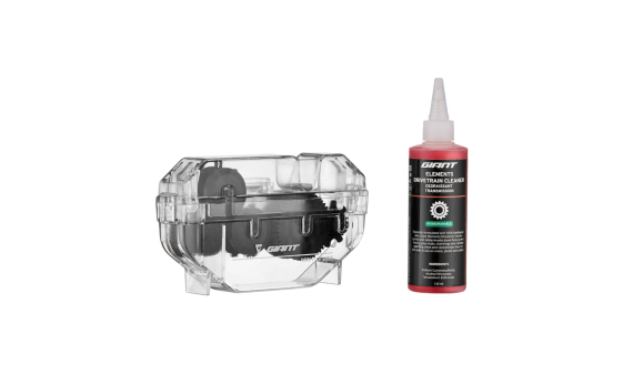 Мойка для цепи Giant Chain Cleaner с очистителем Giant Elements Drivetrain Cleaner 120мл