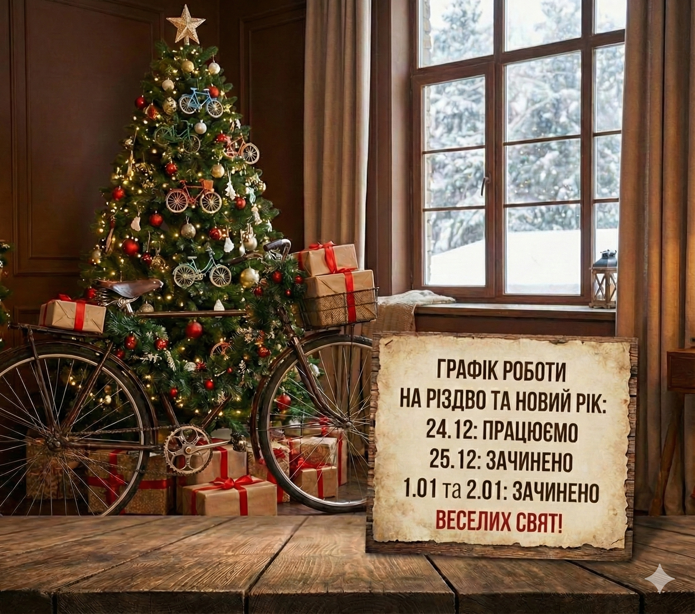 Графік роботи на Новий Рік